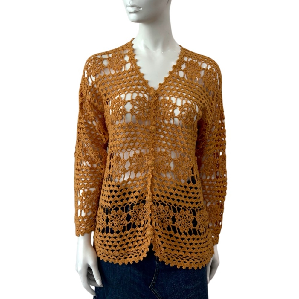 Vintage Knit Crotchet Sweater